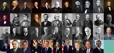 Portraits Of Us Presidents All Presidents Of The Us In A Grid Of