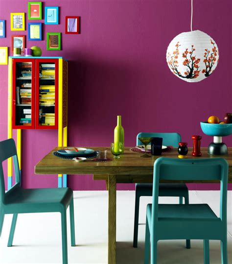 Colourful Dining Room With Bright Colors Interior Design