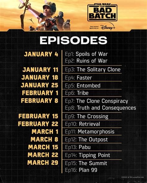 The Bad Batch Season 2 Episode Titles Officially Released Star Wars