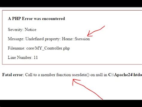 CI Problem Fatal Error Call To A Member Function Userdata YouTube