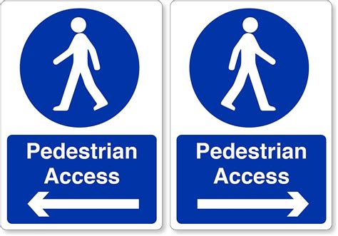 Pedestrian Access Left And Right Stickers Workplace Health And Safety