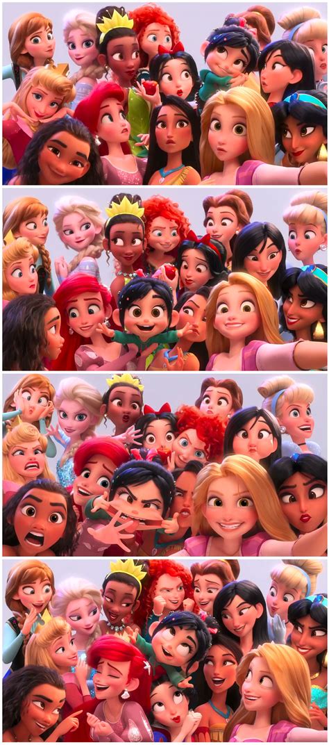 All Disney Princess From Wreck It Ralph 2 Trailer 디즈니 아트 디즈니 배경 디즈니 주니어