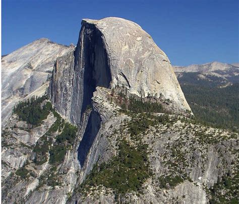 Half Dome A Granitic Batholith In Yosemite An Introduction To Geology