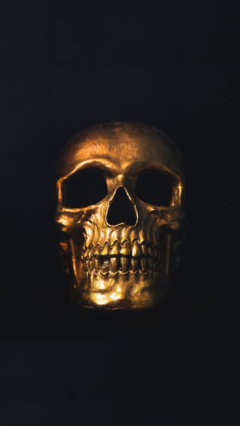Black skull iphone wallpaper is free iphone wallpaper. Download 1080x1920 wallpaper golden skull, minimal ...