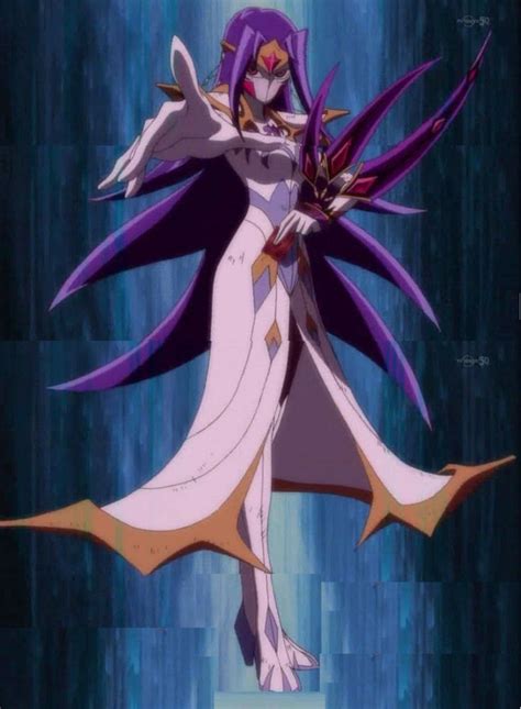 An Anime Character With Long Purple Hair And Big Eyes Standing In Front