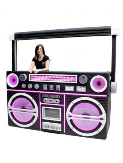 Giant Boombox Prop With Lights Black Event Prop Hire