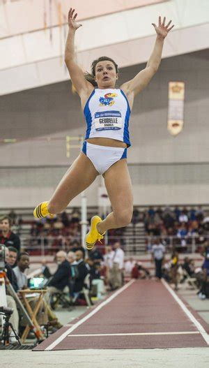 Geubelle Wins Title Ku Womens Track Leads At Ncaa Indoor