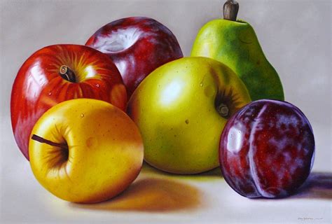 Paisajes Y Bodegones Cuadro Pintura Bodegón Con Frutas Apple Painting