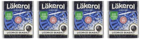 4 Boxes X 23g Of Läkerol Classic Licorice Seasalt Original Swedish Sugar Free Liquorice