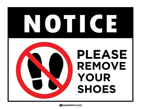 Please Remove Your Shoes Sign Stay Clean And Comfy Download Free