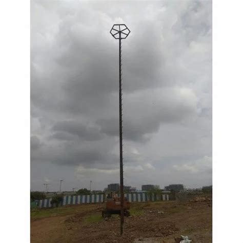 25 M High Tension 15 Mtr High Mast Tubular Pole For Outdoor At Rs