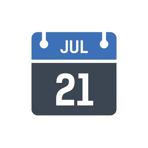 July 21 Calendar Icon Date Icon 5261526 Vector Art At Vecteezy