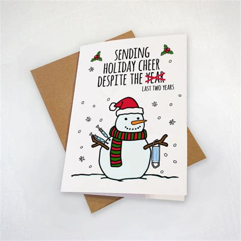 funny holiday card cheer despite the year funny snowman holiday ca lettucebuildahouse