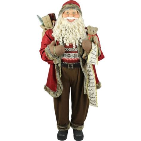 Life Size Indoor Christmas Decoration 5 Ft Standing Santa Claus With