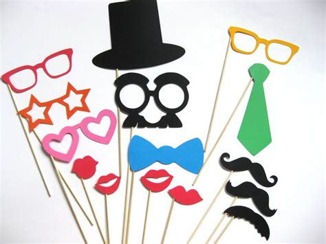 Fun Photo Booth Props 15 Piece Set Photobooth Props