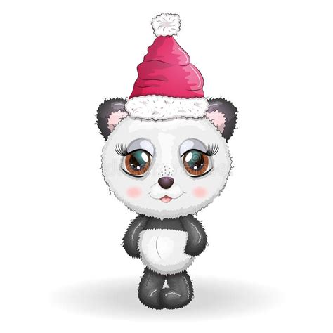 Cute Panda Christmas Hat Stock Illustrations 692 Cute Panda Christmas