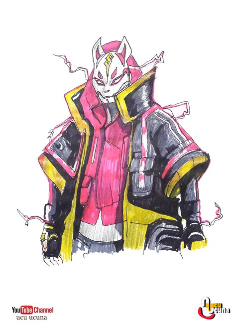 How To Draw Drift Max Level Fortnite By Ahmetbroge On Deviantart