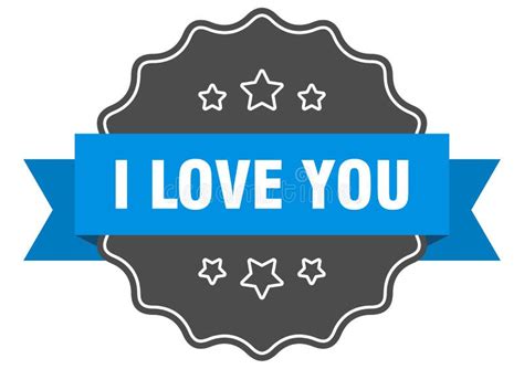 I Love You Label I Love You Isolated Seal Sticker Sign Stock Vector