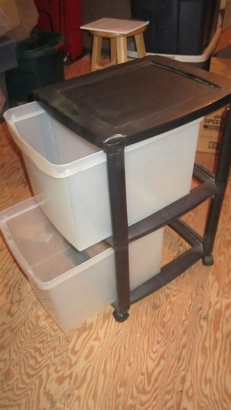 These are generally designed to be switched such as a wheel that causes the carriage to maneuver at the rails. 2 Drawer Rolling File cabinet | 28x18x16" plastic bins and ...
