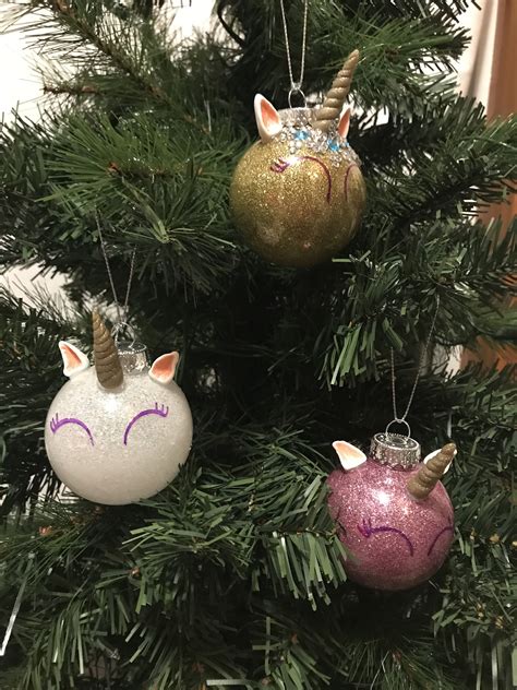 Unicorn Christmas Balls Christmas Balls Crafts Christmas Ornaments