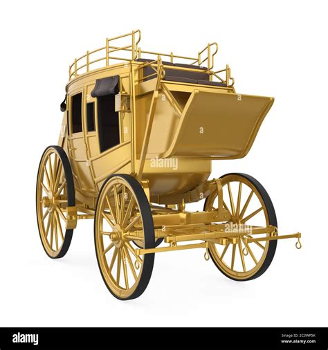 Vintage Golden Carriage Isolated Stock Photo Alamy