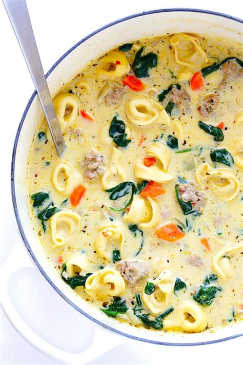 Creamy Tortellini Soup With Italian Sausage Gimme Some Oven