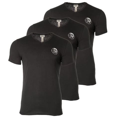 Diesel Unterhemd Herren T Shirt 3er Pack V Neck Umtee Michael