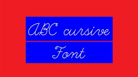 Abc Cursive Font Dafont Online