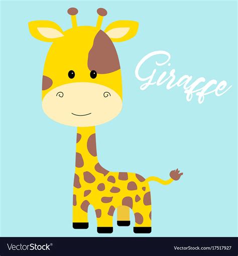 Cute Giraffe Isolated Royalty Free Vector Image