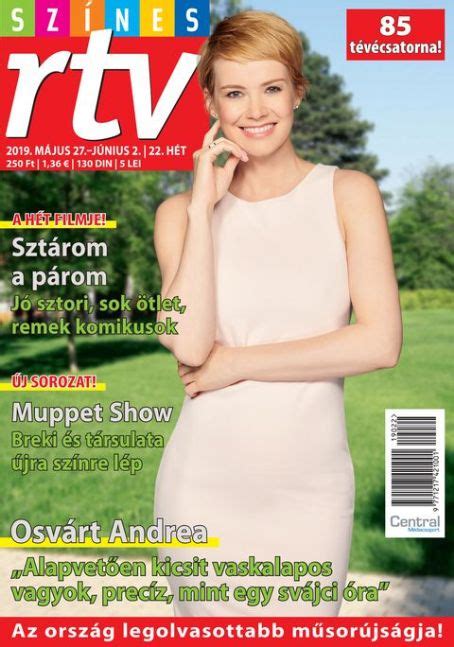 Andrea Osvárt Szines Rtv Magazine 27 May 2019 Cover Photo Hungary