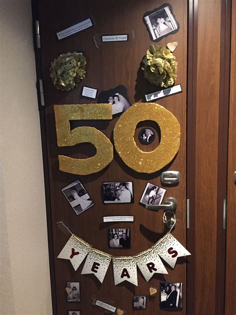decorated this door for my in law's 50th anniversary cruise celebration