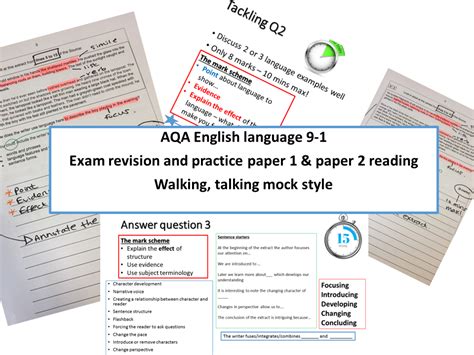 The booklet looks at questions from the sample assessment materials, and some relevant questions from past papers. AQA new specification English language exam revision TWO ...