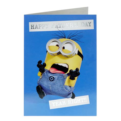 Buy Minions Yeah Right Father S Day Card For Gbp 1 49 Card Factory Uk