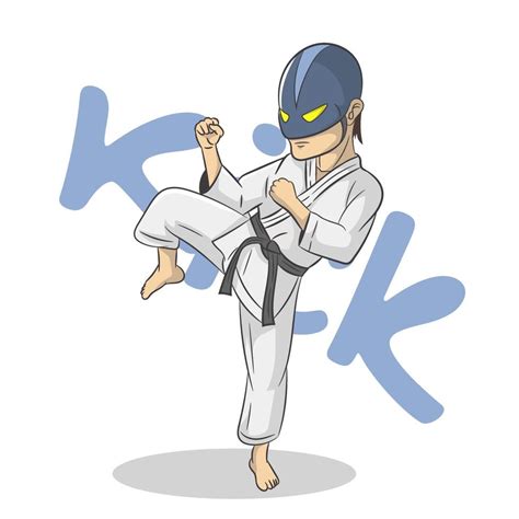 Karate Kick Vector 5476903 Vector Art At Vecteezy