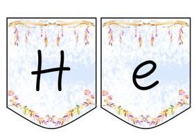 Wimpelkette vorlage zum ausdrucken buchstaben. Wimpelkette Herzlich Willkommen Fuchsklasse ...