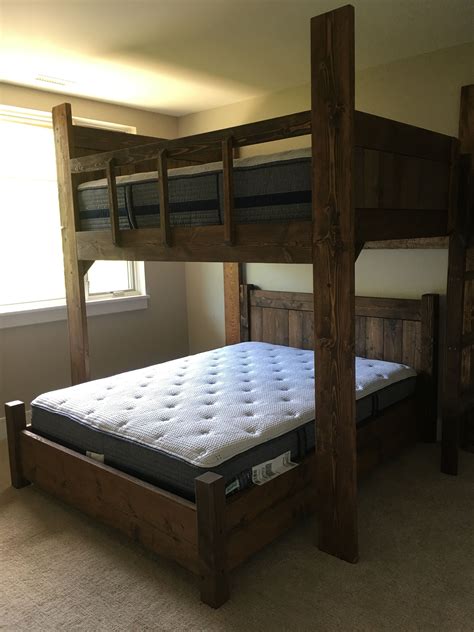 Queen Over Queen Custom Bunk Bed Room For Adults Custom Bunk Beds