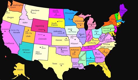 This post is called us map with abbreviated state names. Printable United States Map With State Names And Capitals ...