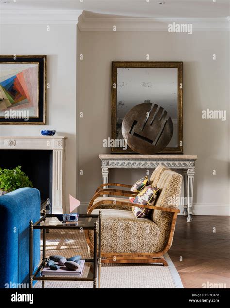 Modern Armchairs In Living Room Stock Photo Alamy
