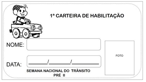 Cnh Infantil Para Imprimir