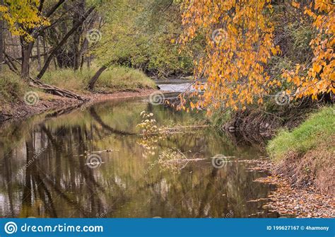 Captivating Colors And River Reflections In Autumn Stock Image Image