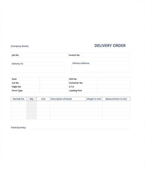 * kindly note that all terms and condition below are. 21+ Delivery Order Templates - Word, Google Docs | Free ...