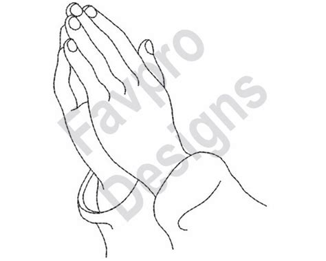 Praying Hands Machine Embroidery Design Etsy India