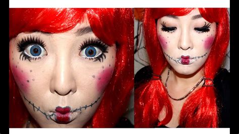 Cute Rag Doll Halloween Makeup Tutorial 귀여운 할로윈 인형 메이크업 Youtube
