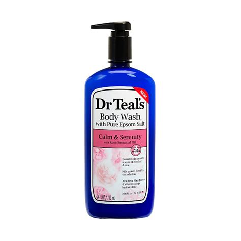 Dr Teals Calm And Serenity Body Wash With Pure Epsom Salt Rose And Milk