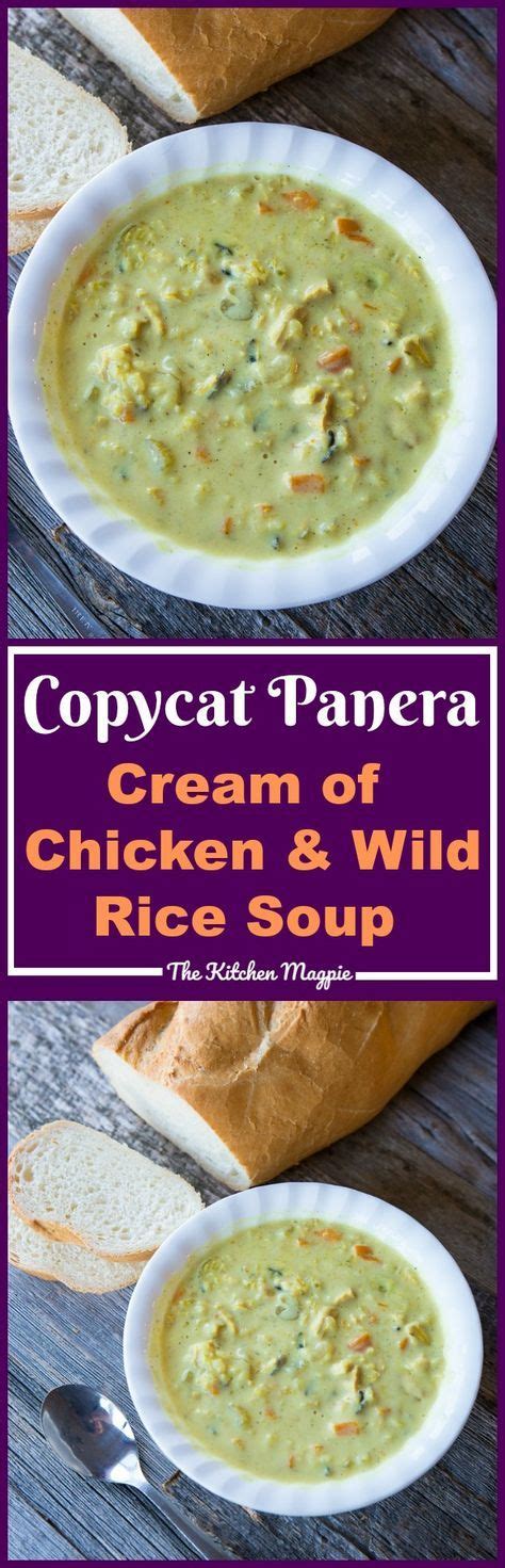 Panera bread chicken wild rice soup copycat is the easy homemade version of the chain's comforting, hearty and creamy soup. Crockpot/Instant Pot Cream of Chicken & Wild Rice Soup ...