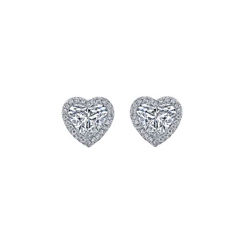 Heart Shaped Diamond Studs Wixon Jewelers