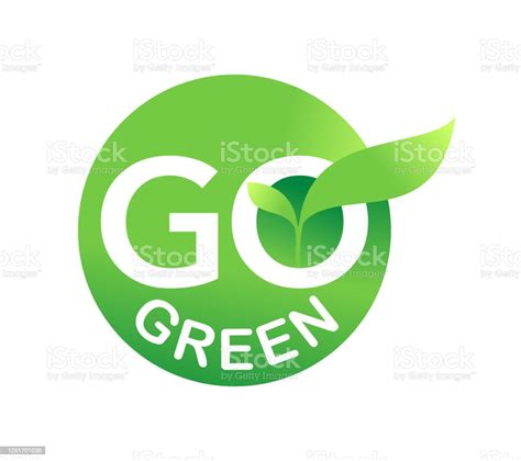 Go Green Icon With Ecofriendly Slogan Stock Illustration Download