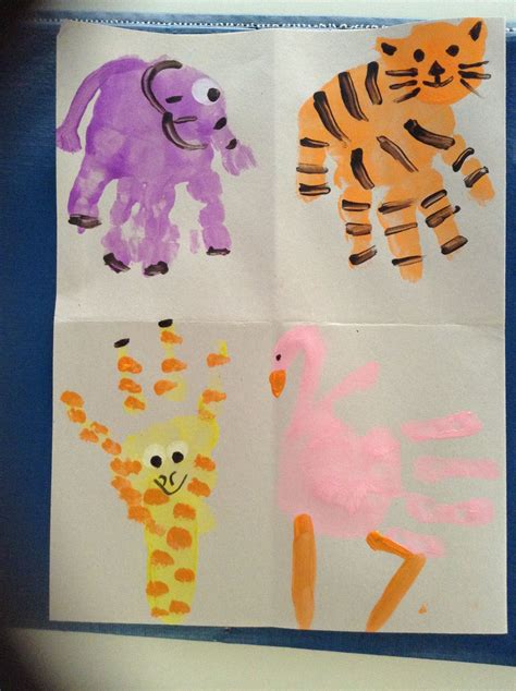 Dr Seuss- put me in the zoo handprint animals | Zoo crafts preschool ...