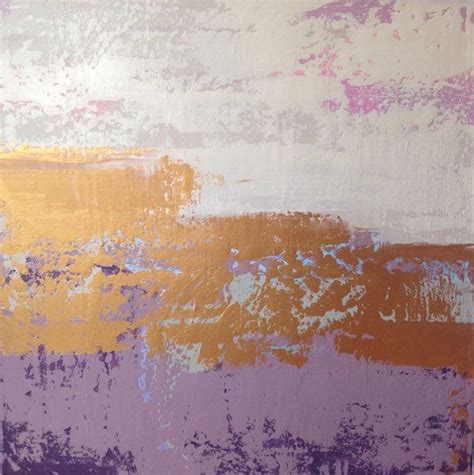 Pastel Abstracto Pintura Púrpura Crema Por Jenniferflanniganart