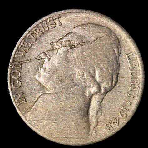 Goodlife Auctions Lot 2185 1948 S Jefferson Nickel Obverse